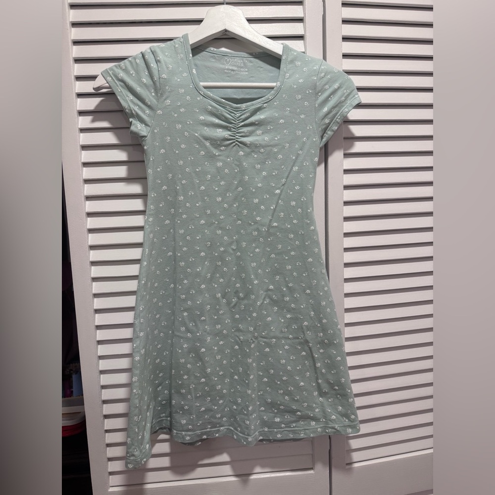 Pastel Mint Green Floral Dress